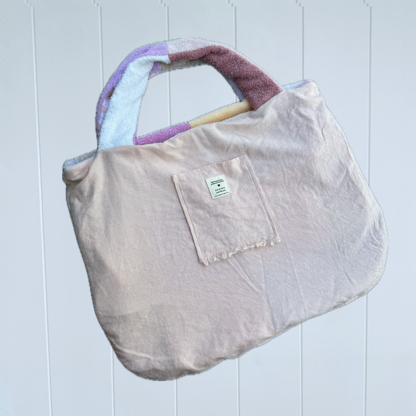 RETOWEL Large Patchwork Bag // Summer Garden