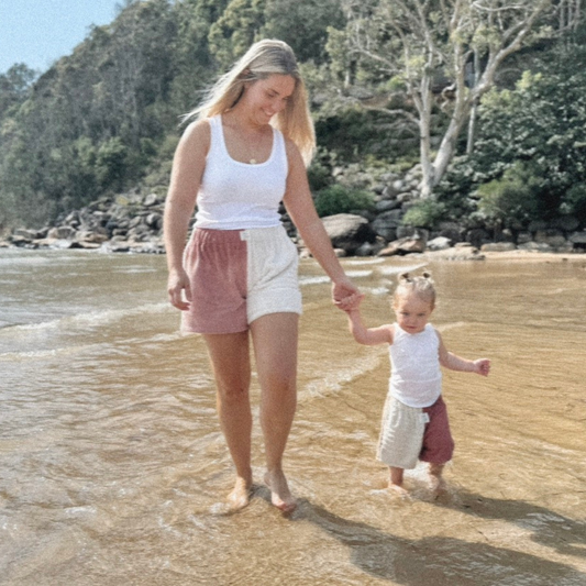 Mum and Me Retowel Shorts- Custom Colour Story Set