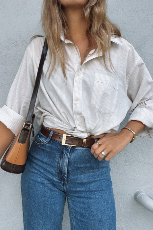 Classic Pinstripe Shirt // Size 44