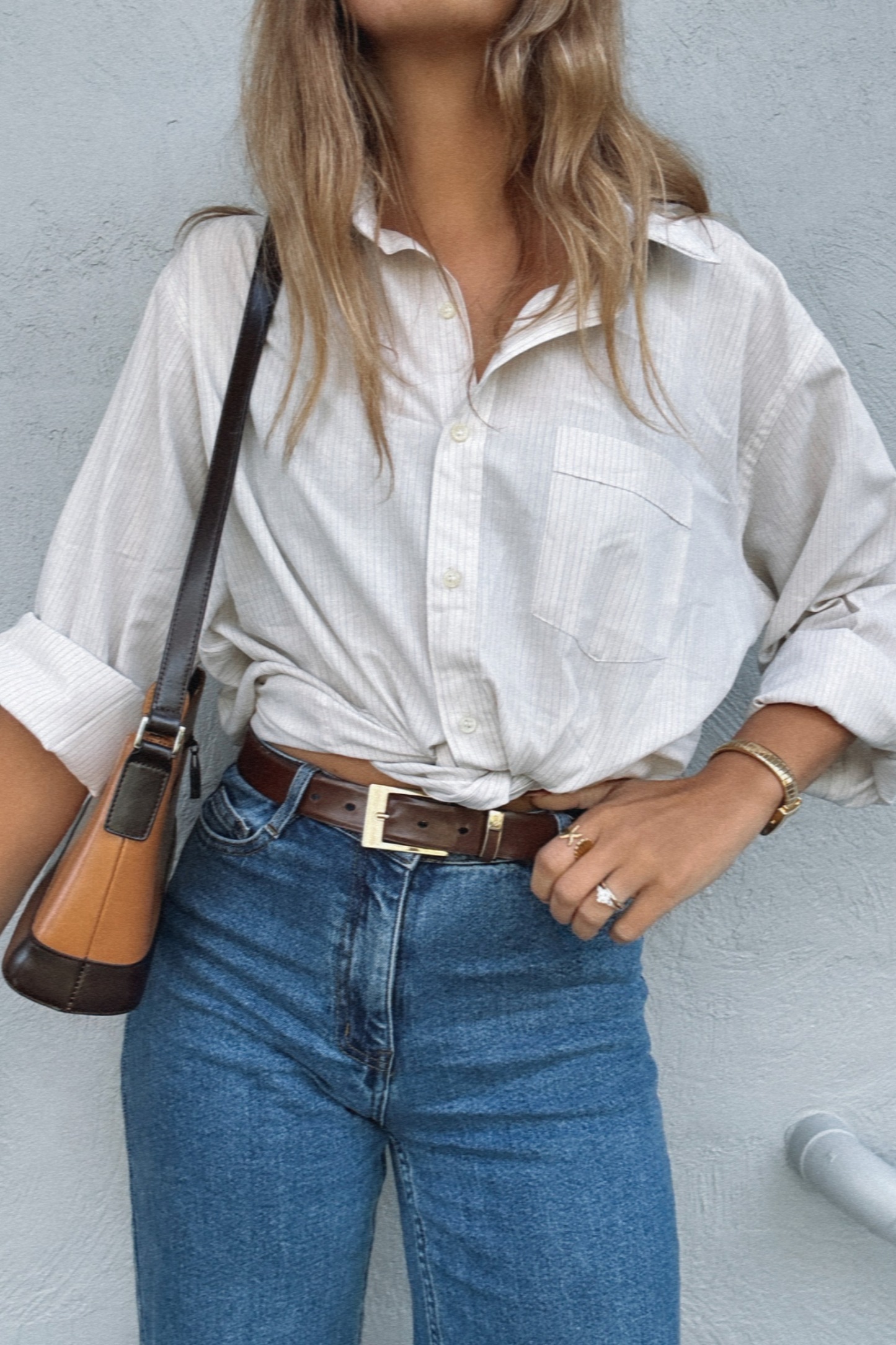 Classic Pinstripe Shirt // Size 44