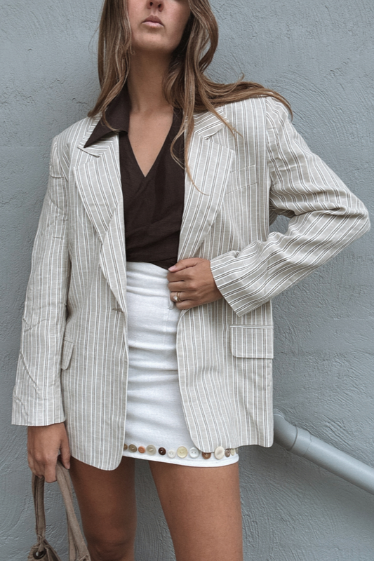 Vintage Sportscraft Linen Blend Blazer // Size 12