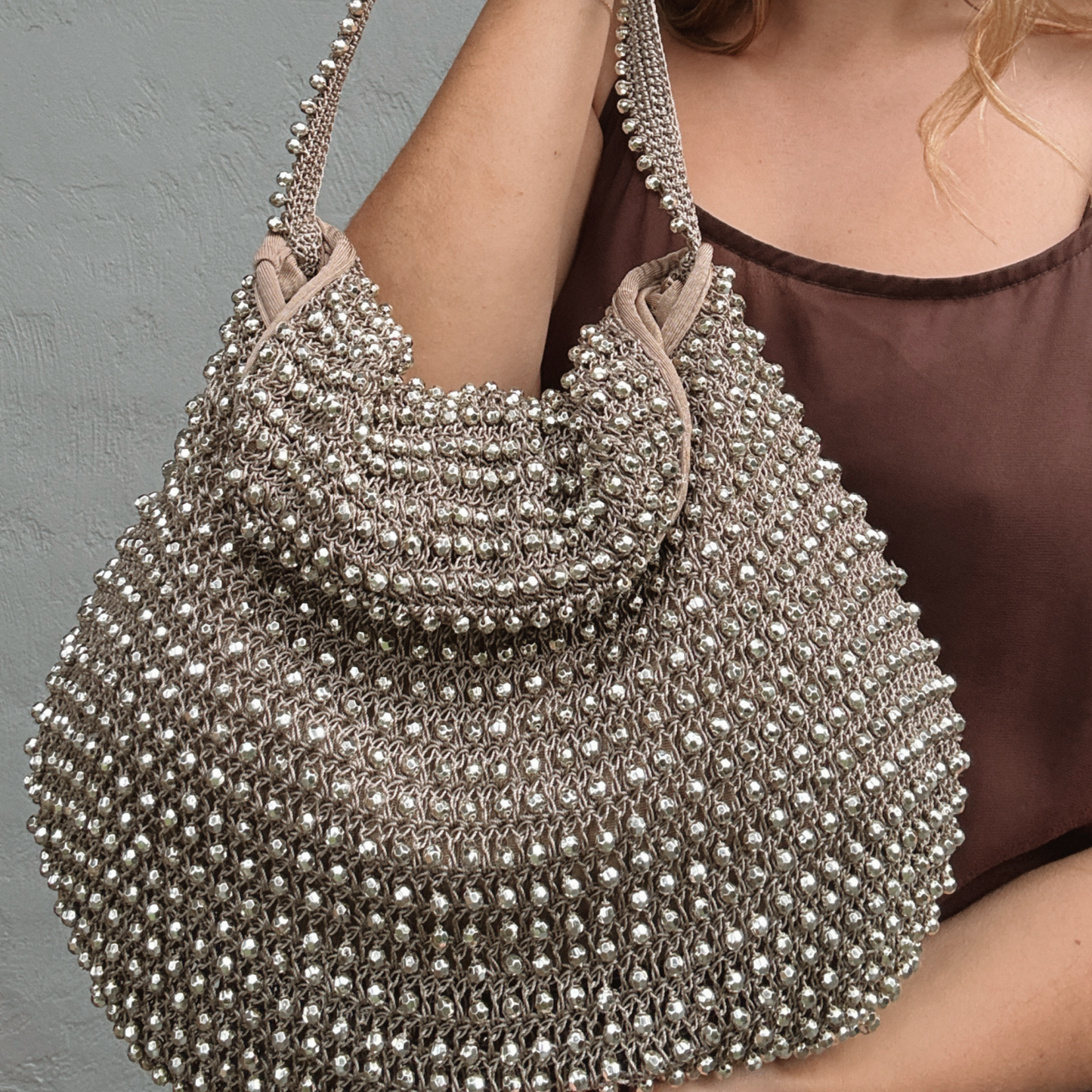 Isadora Beaded Slouch Bag