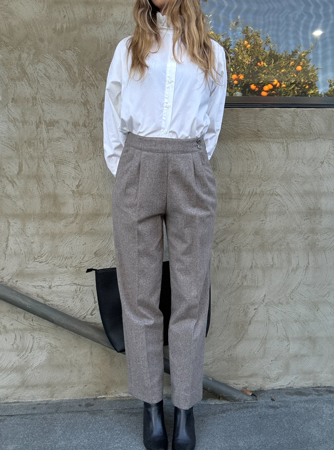 High Waist Wool Trousers // Size 10-12