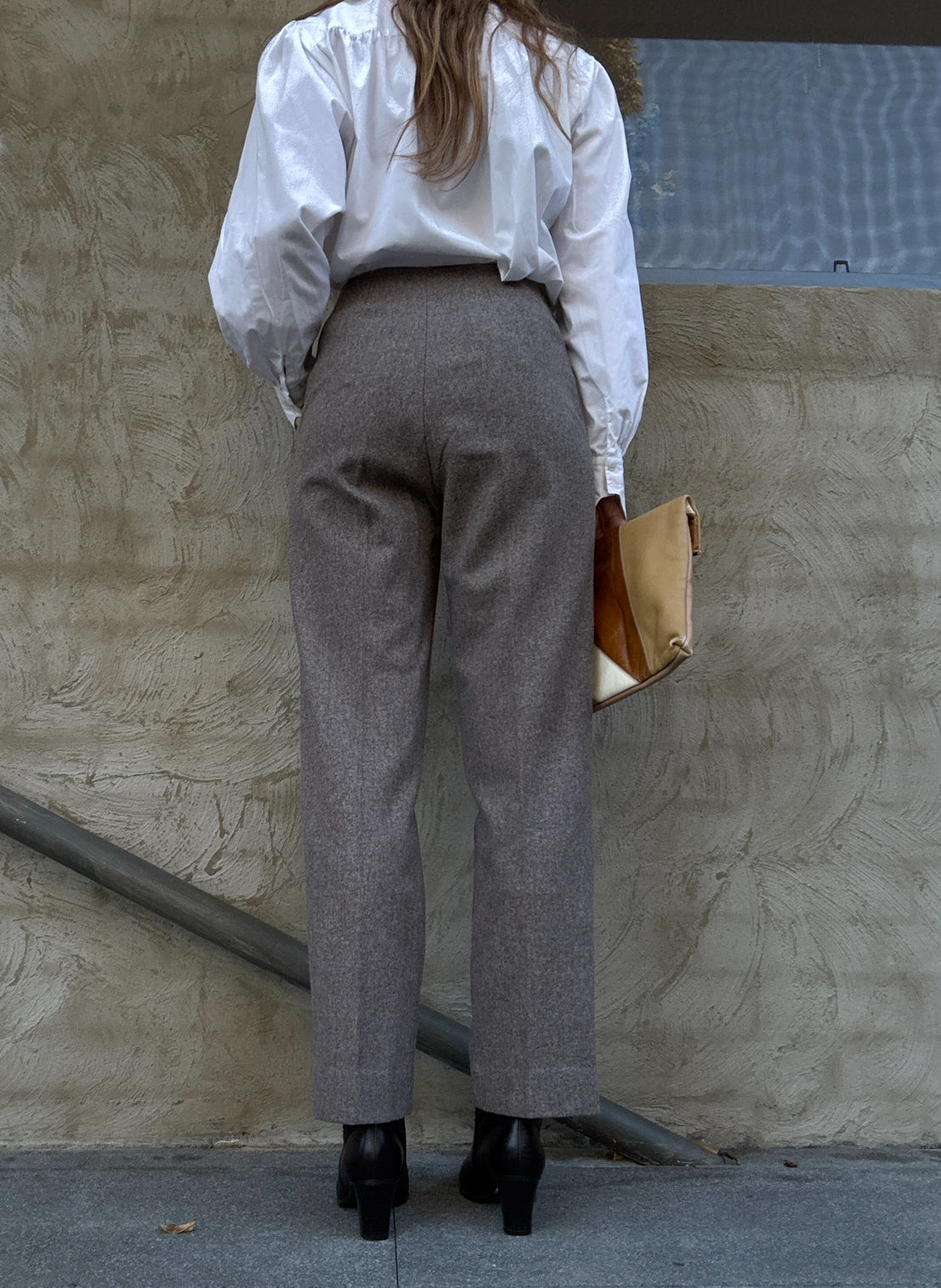High Waist Wool Trousers // Size 10-12
