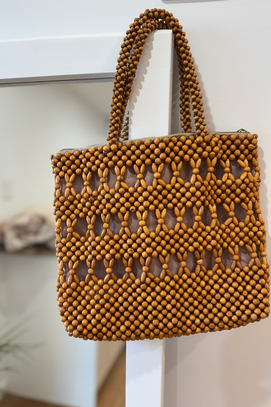 Wooden Beaded Bag