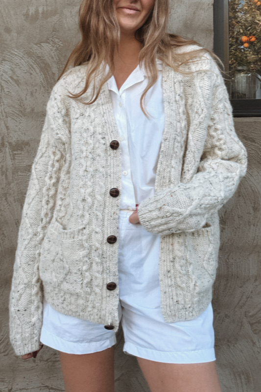 Vintage Wool Cardigan // Size L